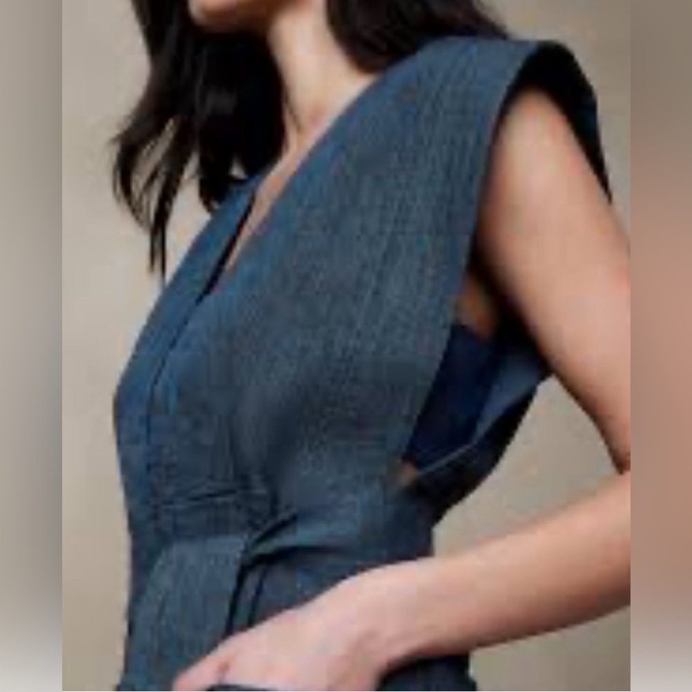 Banana Republic Blue Maxine Linen Playsuit NWT - Picture 7 of 10